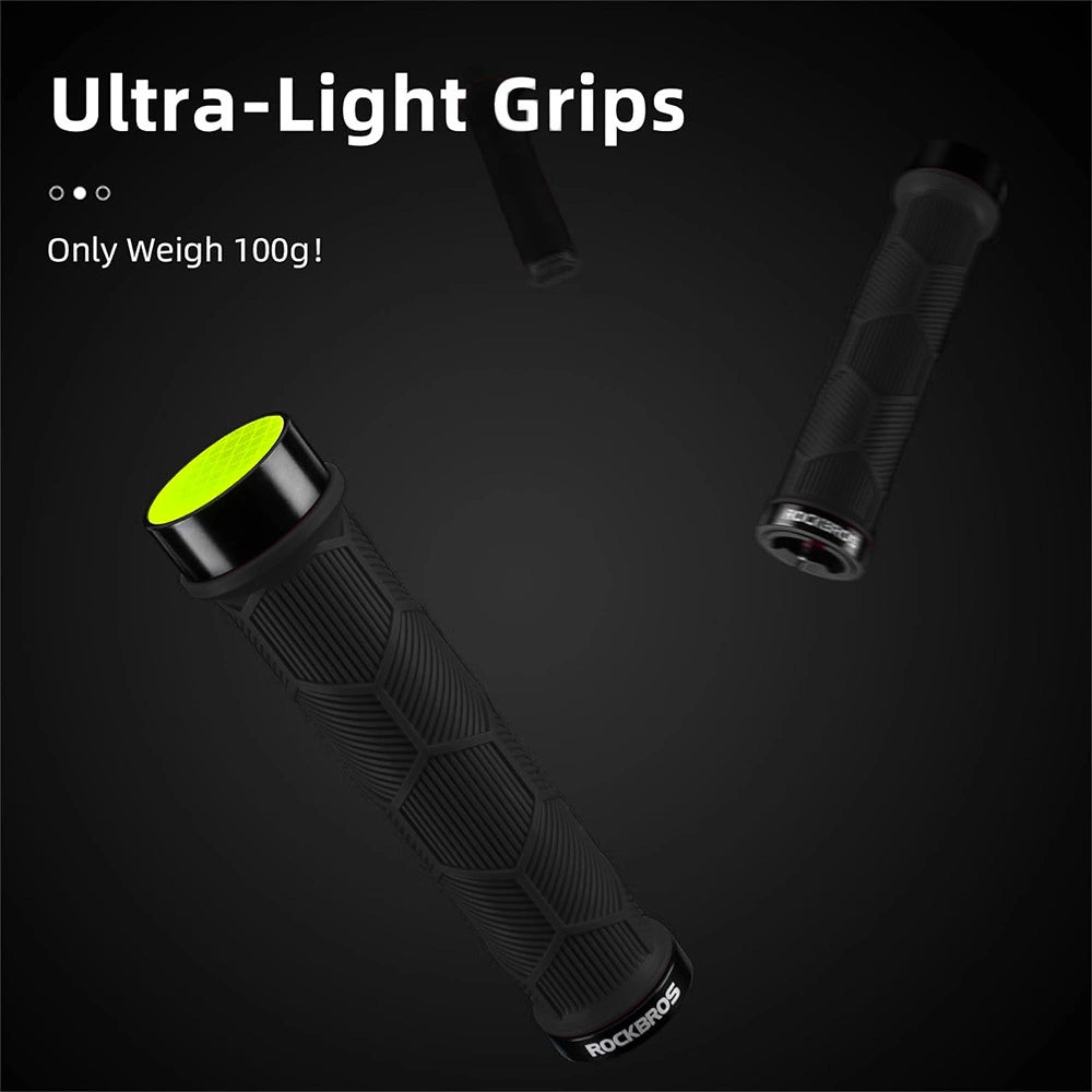 Rockbros 40720007001 bicycle grips with reflector - black_3