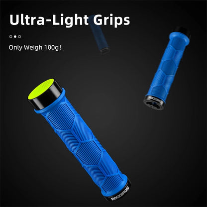 Rockbros 40720007003 bicycle grips with reflector - blue_2