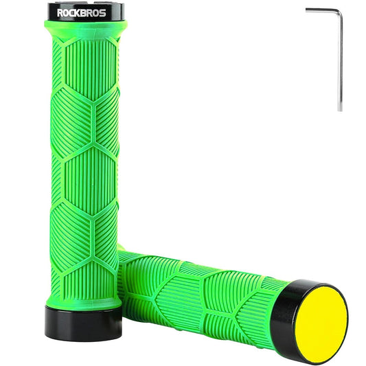 Rockbros 40720007005 bicycle grips with reflector - green_0