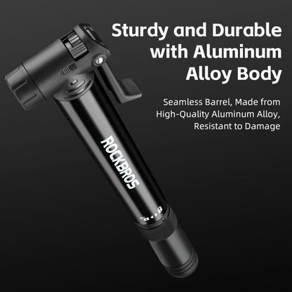 Rockbros 42320010001 Bicycle Pump Hand + Screwdriver - Black_6