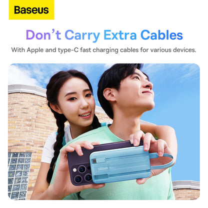 Baseus Comet Series powerbank with display 10000mAh 22.5W - blue + USB-A - USB-C cable 0.3m - white_13