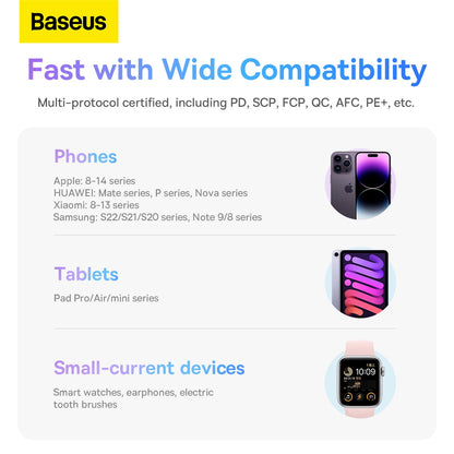Baseus Comet Series powerbank with display 10000mAh 22.5W - blue + USB-A - USB-C cable 0.3m - white_17