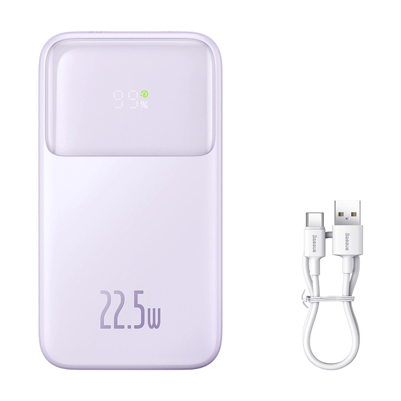Baseus Comet Series powerbank with display 10000mAh 22.5W - purple + USB-A / USB-C cable_0