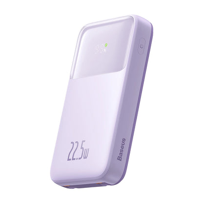 Baseus Comet Series powerbank with display 10000mAh 22.5W - purple + USB-A / USB-C cable_5