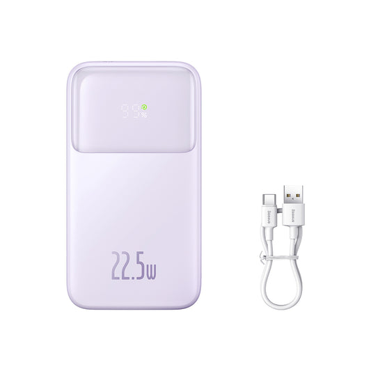 Baseus Comet Series powerbank with display 20000mAh 22.5W - purple + USB-A / USB-C cable_0
