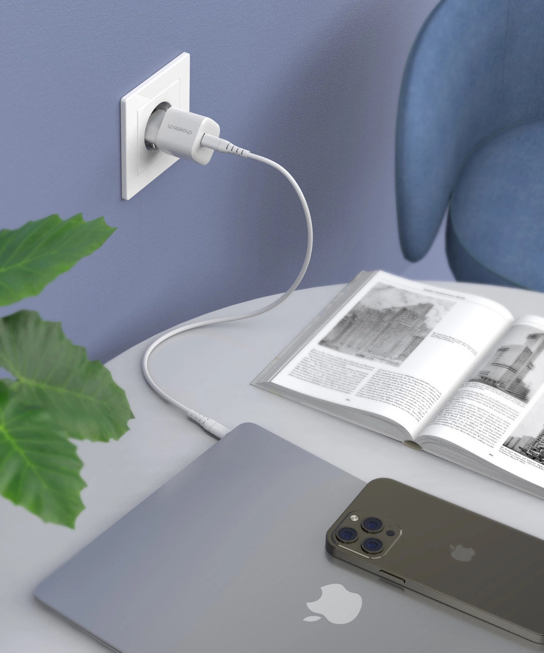 Choetech PD5007 USB-C PD 30W GaN wall charger - white_5