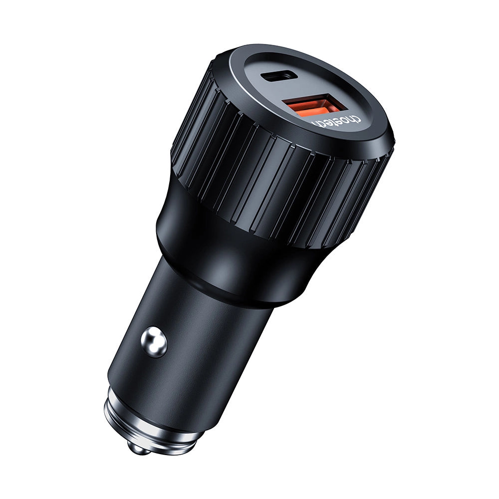 Choetech TC0010 USB-C USB-A PD 63W car charger - black_0