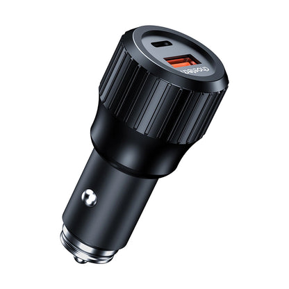 Choetech TC0010 USB-C USB-A PD 63W car charger - black_0
