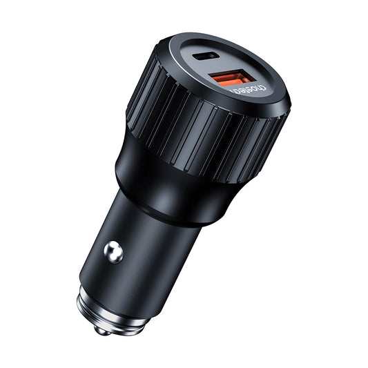 Choetech TC0010 USB-C USB-A PD 63W car charger - black_0