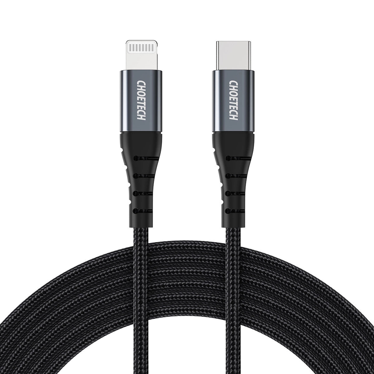 Choetech IP0039 USB-C / Lightning MFi cable, 1.2m long - black_0