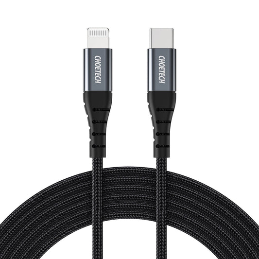 Choetech IP0039 USB-C / Lightning MFi cable, 1.2m long - black_0