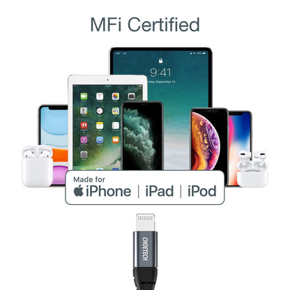 Choetech IP0039 USB-C / Lightning MFi cable, 1.2m long - black_3