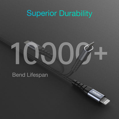 Choetech IP0039 USB-C / Lightning MFi cable, 1.2m long - black_6