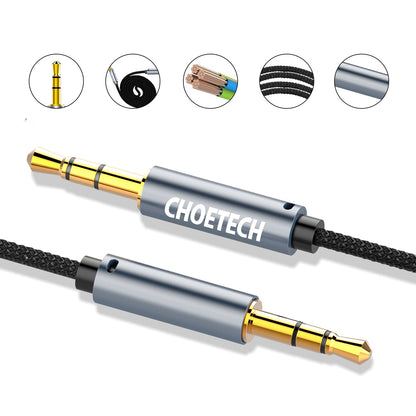 Choetech AUX002 cable mini jack 3.5mm (male) / mini jack 3.5mm (male) 1.2m - black_3