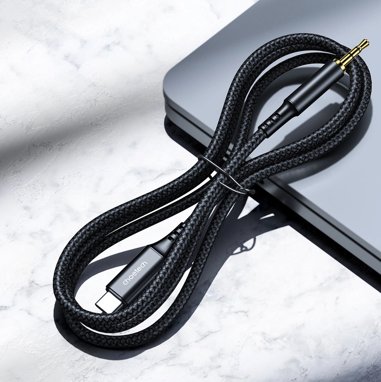 Choetech AUX006 USB-C / mini jack 3.5mm cable 1 m - black_4
