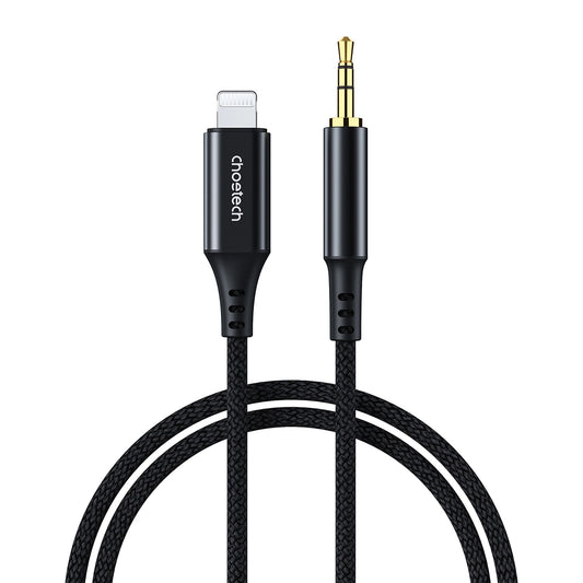 Choetech AUX009 Lighting / mini jack 3.5mm cable 2 m - black_0