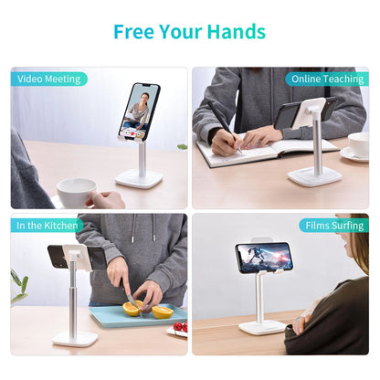 Choetech H035 aluminum stand for a phone or tablet with adjustment - white and silver_9