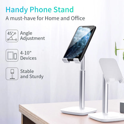 Choetech H035 aluminum stand for a phone or tablet with adjustment - white and silver_10