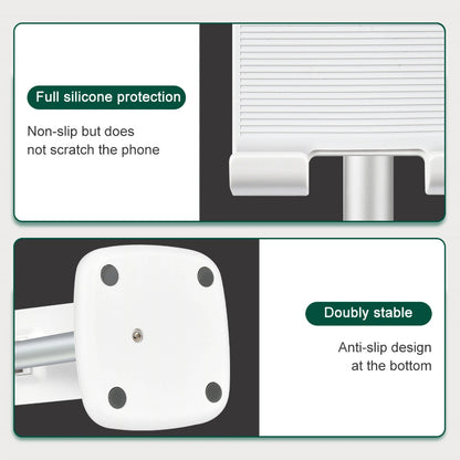 Choetech H035 aluminum stand for a phone or tablet with adjustment - white and silver_13