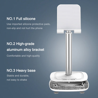 Choetech H035 aluminum stand for a phone or tablet with adjustment - white and silver_15