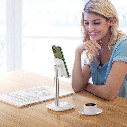 Choetech H035 aluminum stand for a phone or tablet with adjustment - white and silver_18