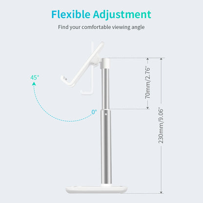Choetech H035 aluminum stand for a phone or tablet with adjustment - white and silver_5