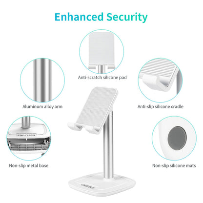 Choetech H035 aluminum stand for a phone or tablet with adjustment - white and silver_3