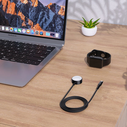 Choetech T319 MFI 5W wireless charger for Apple Watch + USB-C cable - black_9