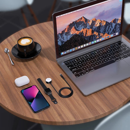 Choetech T319 MFI 5W wireless charger for Apple Watch + USB-C cable - black_13