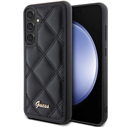 Guess GUHCS23FEPSQSQSK S23 FE S711 black/black hardcase Quilted Metal Logo_0