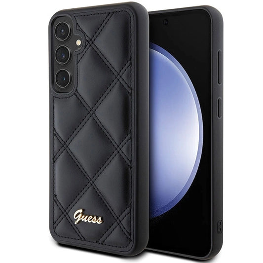 Guess GUHCS23FEPSQSQSK S23 FE S711 black/black hardcase Quilted Metal Logo_0