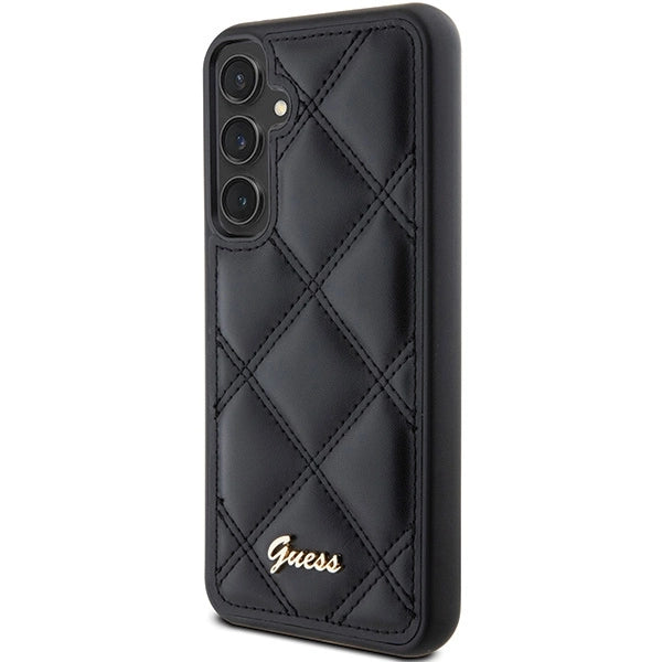 Guess GUHCS23FEPSQSQSK S23 FE S711 black/black hardcase Quilted Metal Logo_1