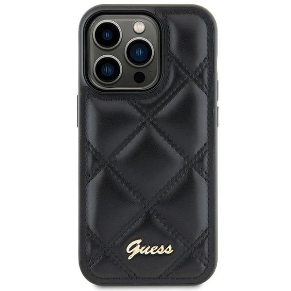 Guess GUHCS23FEPSQSQSK S23 FE S711 black/black hardcase Quilted Metal Logo_2