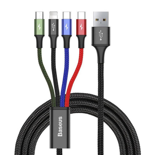 Baseus Fast USB Cable 4in1 2xUSB-C / Lightning / Micro 3,5A 1,2m - Black_0