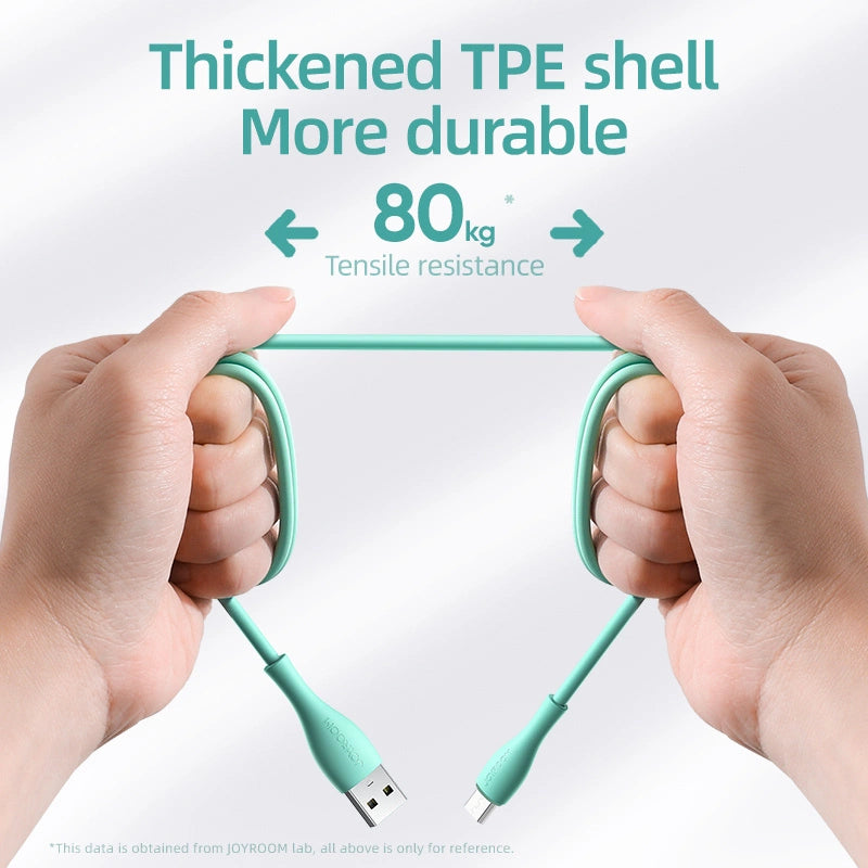 Joyroom Bowling Data Cable S-2030M8 USB-A / micro USB 3A 2m - green_4