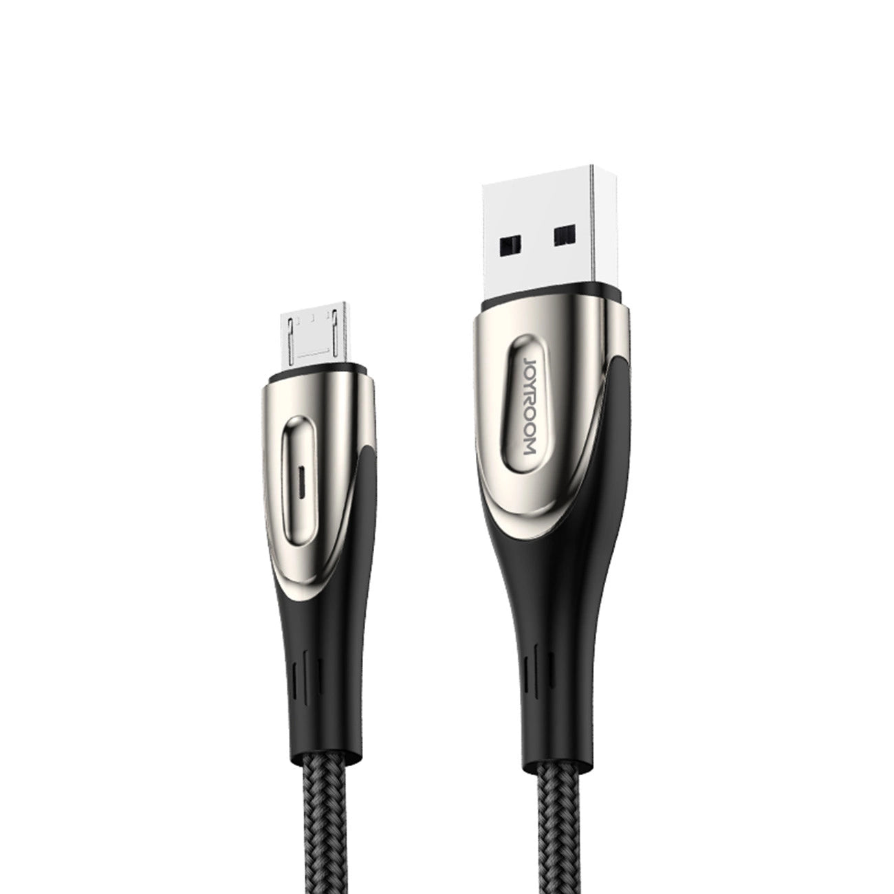 Joyroom Sharp Series S-M411 USB-A / micro USB 3A 2m Cable with Charging Indicator - Black_1