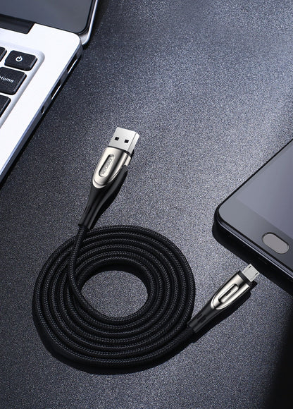 Joyroom Sharp Series S-M411 USB-A / micro USB 3A 2m Cable with Charging Indicator - Black_13
