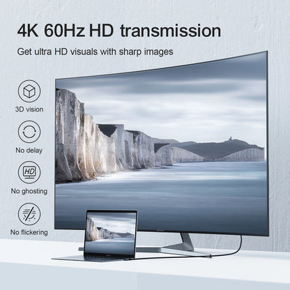 Joyroom SY-20C1 USB-C (angled) / HDMI (straight) Cable 4K 60Hz 2m - Gray_2