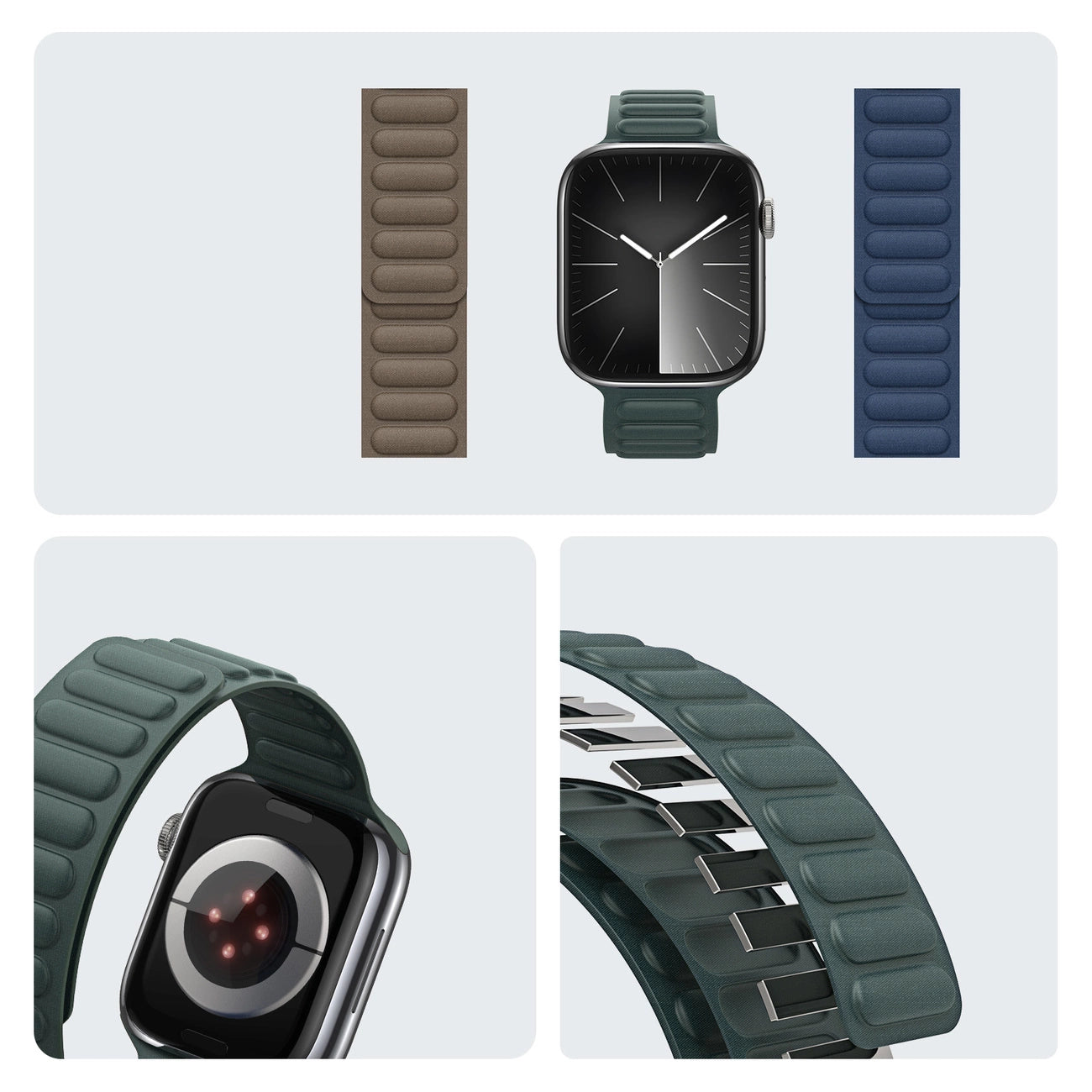 Magnetic Dux Ducis Strap BL for Apple Watch 38 / 40 / 41 mm - green_6