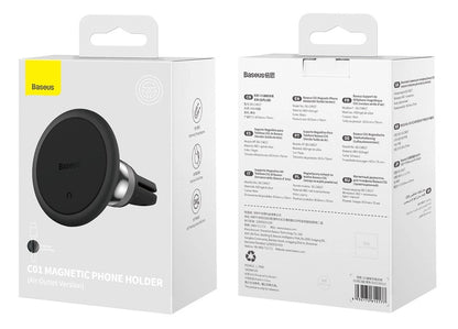 Baseus C01 Overseas Edition magnetic car holder for air vent - black_4
