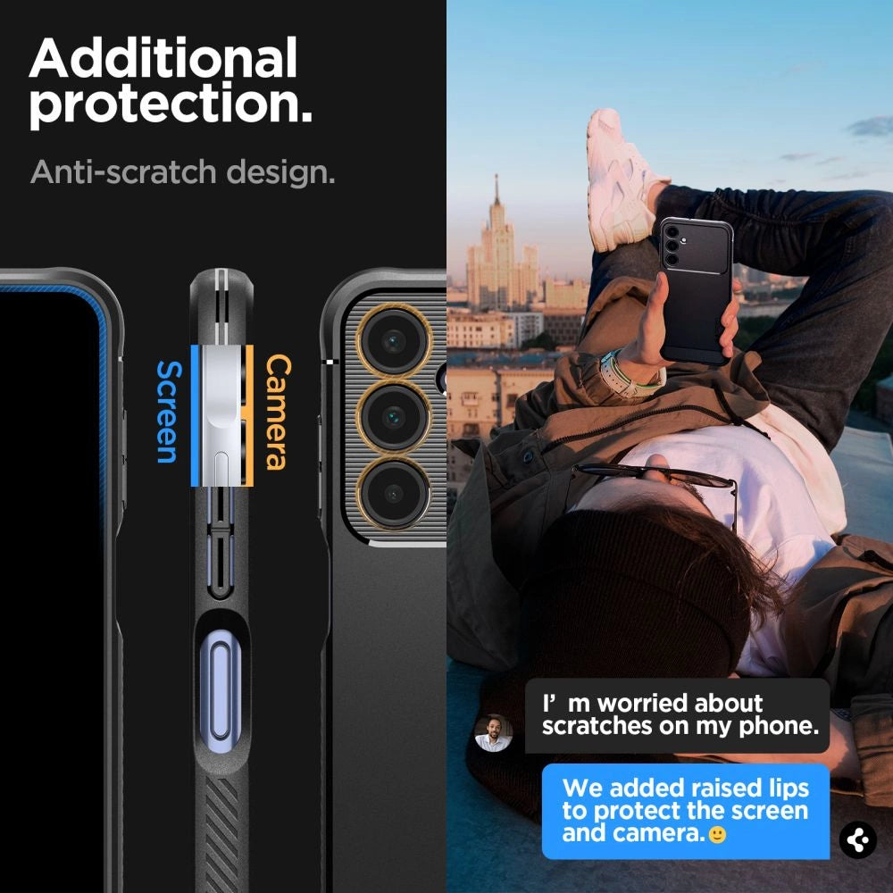 Spigen Rugged Armor Case for Samsung Galaxy A25 5G - Matte Black_9