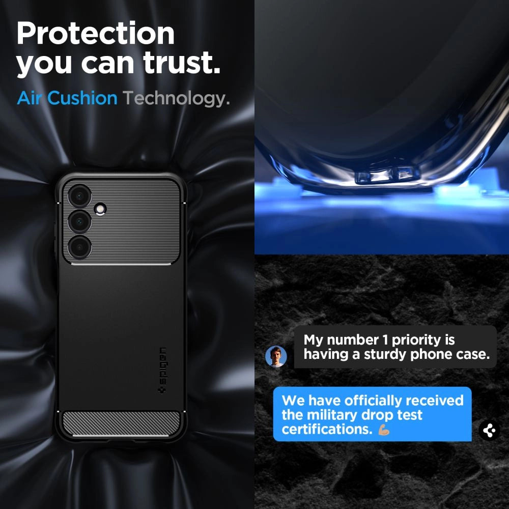 Spigen Rugged Armor Case for Samsung Galaxy A25 5G - Matte Black_8