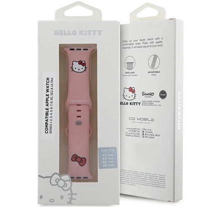 Hello Kitty Silicone Kitty Head Strap for Apple Watch 42/44/45/49mm - Pink_4
