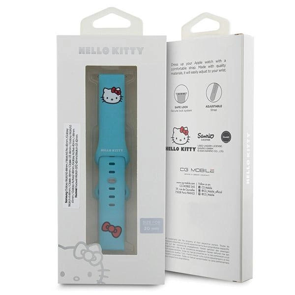 Hello Kitty Silicone Kitty Head strap universal 20mm - blue_3