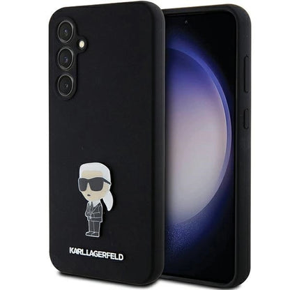 Karl Lagerfeld Silicone Ikonik Metal Pin case for Samsung Galaxy S23 FE - black_0