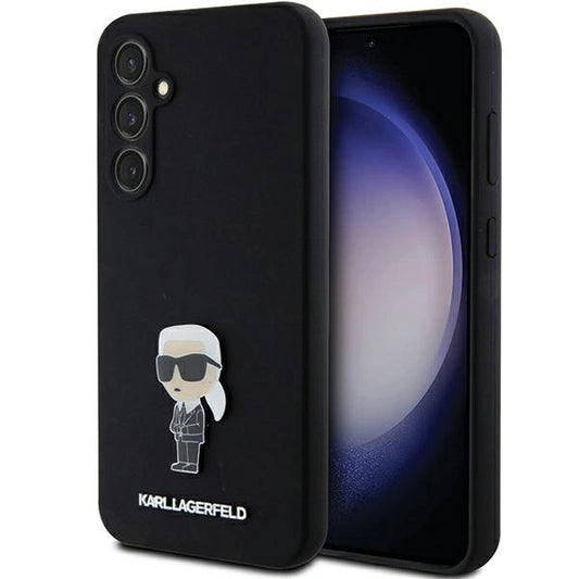 Karl Lagerfeld Silicone Ikonik Metal Pin case for Samsung Galaxy S23 FE - black_0