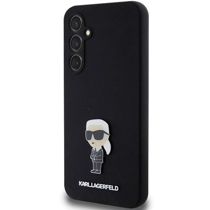 Karl Lagerfeld Silicone Ikonik Metal Pin case for Samsung Galaxy S23 FE - black_1