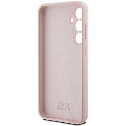 Karl Lagerfeld Silicone Choupette Metal Pin case for Samsung Galaxy S23 FE - pink_6