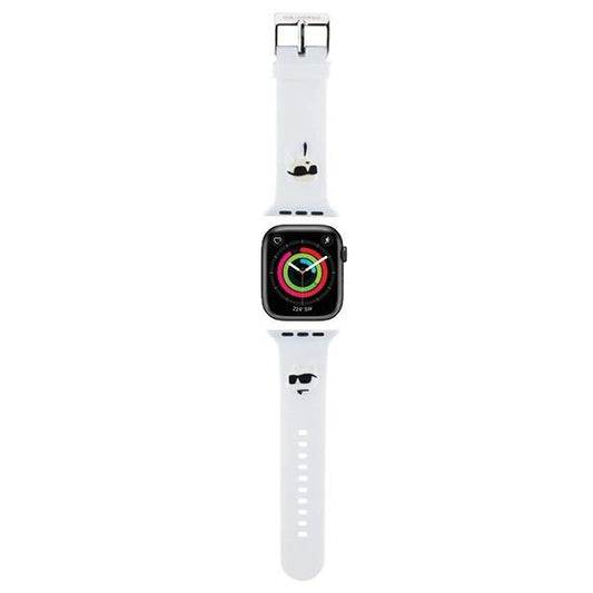 Karl Lagerfeld 3D Rubber Karl&Choupette Heads strap for Apple Watch 38/40/41mm - white_0