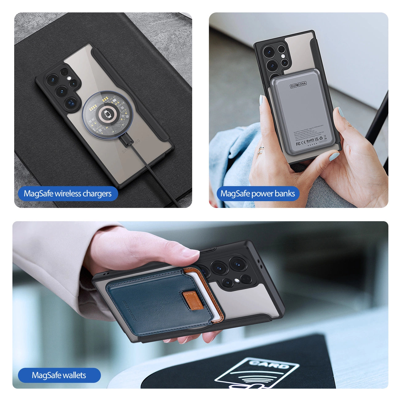 Dux Ducis Skin X Pro case with flap and magnetic ring for Samsung S24 Ultra - black_7